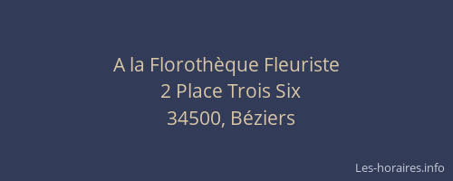 A la Florothèque Fleuriste