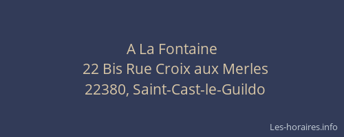 A La Fontaine