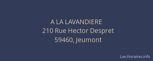 A LA LAVANDIERE