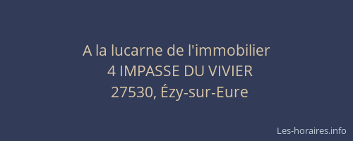 A la lucarne de l'immobilier