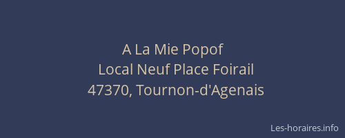 A La Mie Popof