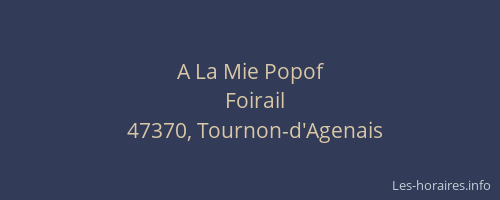 A La Mie Popof