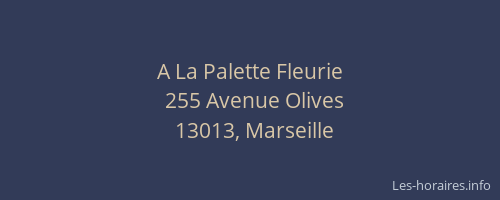 A La Palette Fleurie