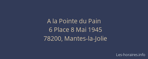 A la Pointe du Pain