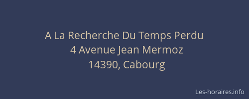 A La Recherche Du Temps Perdu