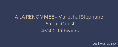 A LA RENOMMEE - Marechal St&eacute;phane