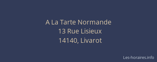 A La Tarte Normande