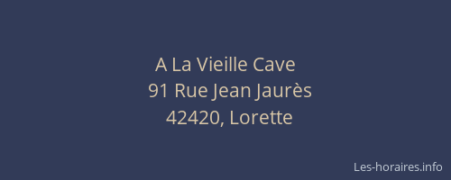 A La Vieille Cave