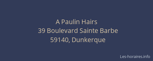A Paulin Hairs