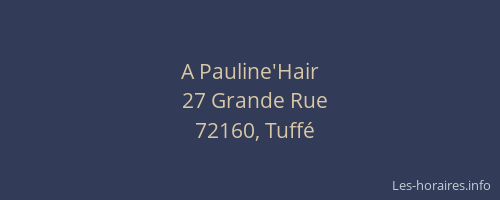 A Pauline'Hair