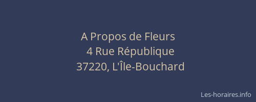 A Propos de Fleurs