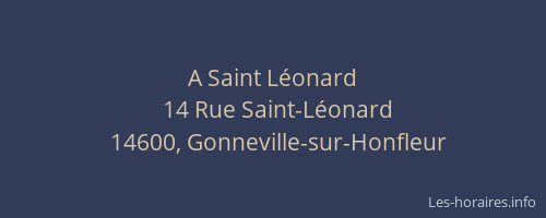 A Saint L&eacute;onard