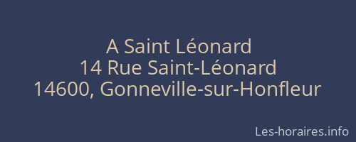 A Saint Léonard
