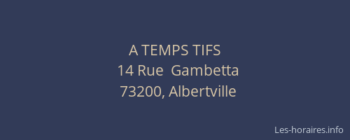 A TEMPS TIFS
