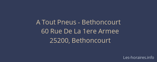 A Tout Pneus - Bethoncourt