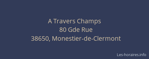 A Travers Champs