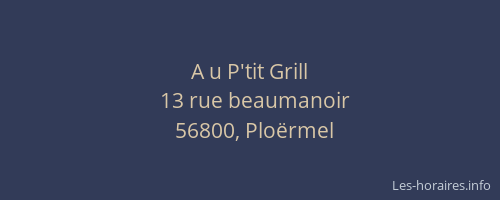 A u P'tit Grill
