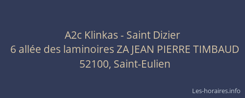 A2c Klinkas - Saint Dizier