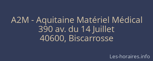 A2M - Aquitaine Matériel Médical