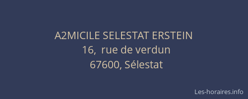 A2MICILE SELESTAT ERSTEIN