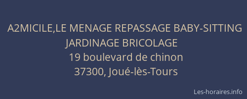 A2MICILE,LE MENAGE REPASSAGE BABY-SITTING JARDINAGE BRICOLAGE