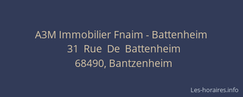 A3M Immobilier Fnaim - Battenheim