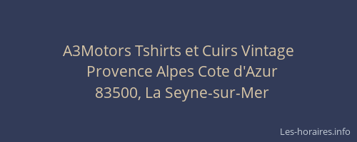 A3Motors Tshirts et Cuirs Vintage