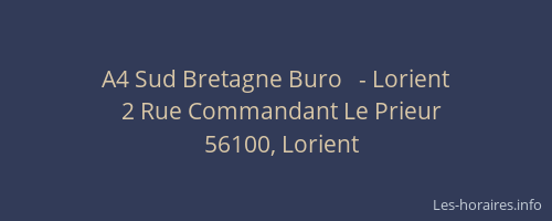 A4 Sud Bretagne Buro   - Lorient