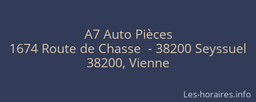 A7 Auto Pièces