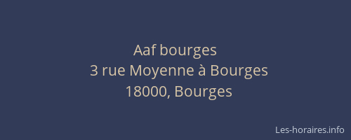 Aaf bourges