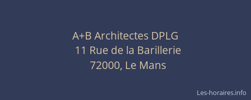 A+B Architectes DPLG