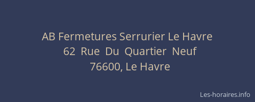 AB Fermetures Serrurier Le Havre