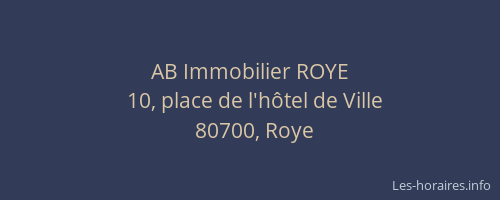AB Immobilier ROYE