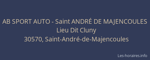AB SPORT AUTO - Saint ANDR&Eacute; DE MAJENCOULES