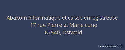 Abakom informatique et caisse enregistreuse