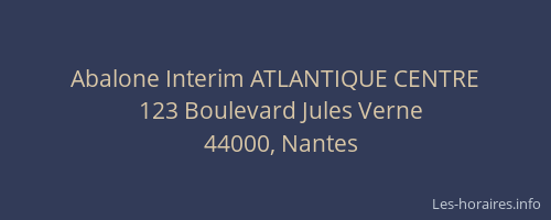 Abalone Interim ATLANTIQUE CENTRE