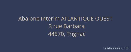 Abalone Interim ATLANTIQUE OUEST
