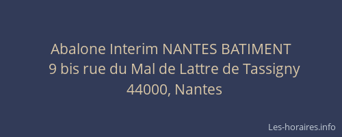 Abalone Interim NANTES BATIMENT