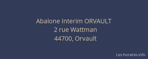 Abalone Interim ORVAULT