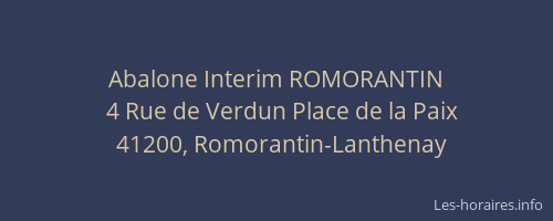 Abalone Interim ROMORANTIN