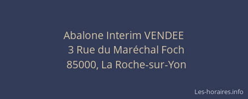 Abalone Interim VENDEE