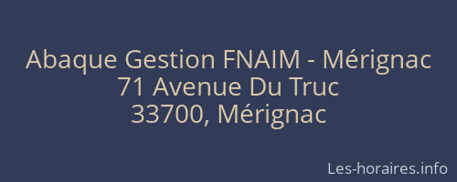 Abaque Gestion FNAIM - Mérignac