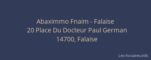 Abaximmo Fnaim - Falaise