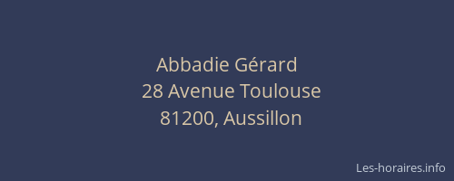 Abbadie G&eacute;rard
