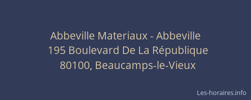 Abbeville Materiaux - Abbeville