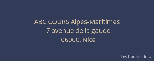 ABC COURS Alpes-Maritimes