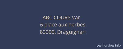 ABC COURS Var