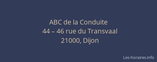 ABC de la Conduite