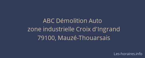 ABC D&eacute;molition Auto