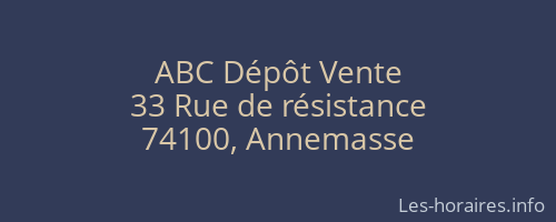 ABC Dépôt Vente